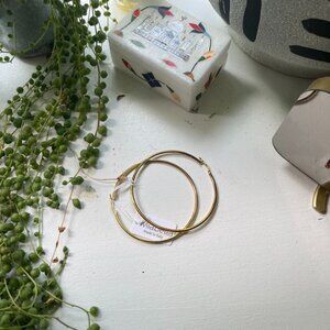 Miabella Gold Plated Hoop Earrings